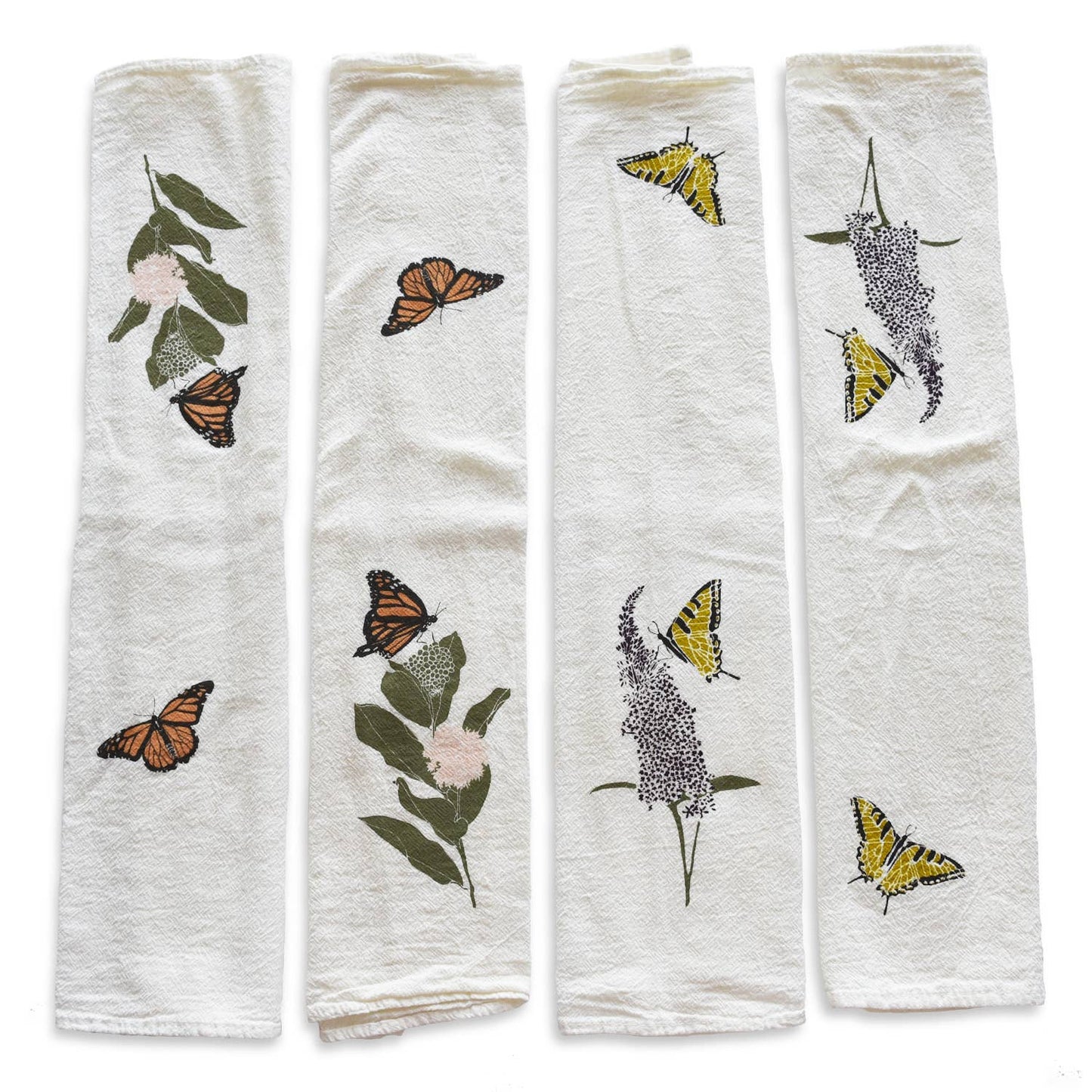 Swallowtails + Monarchs Napkins - Set of 4