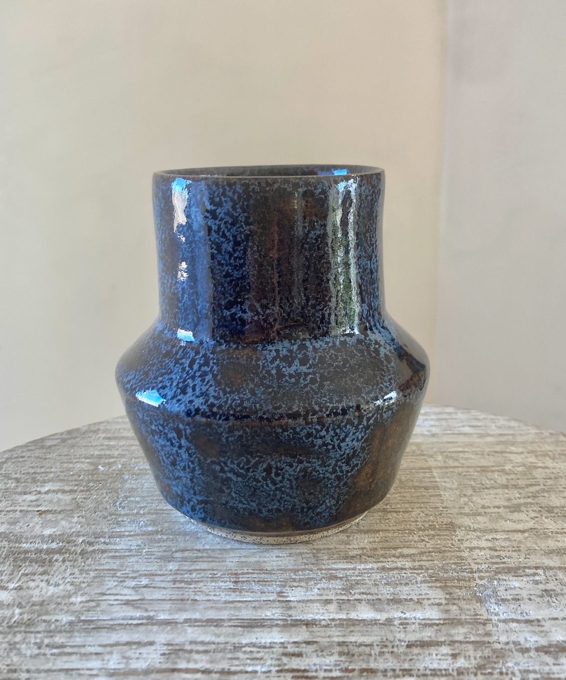 Claude Renaud Gloss Indigo Short Vase