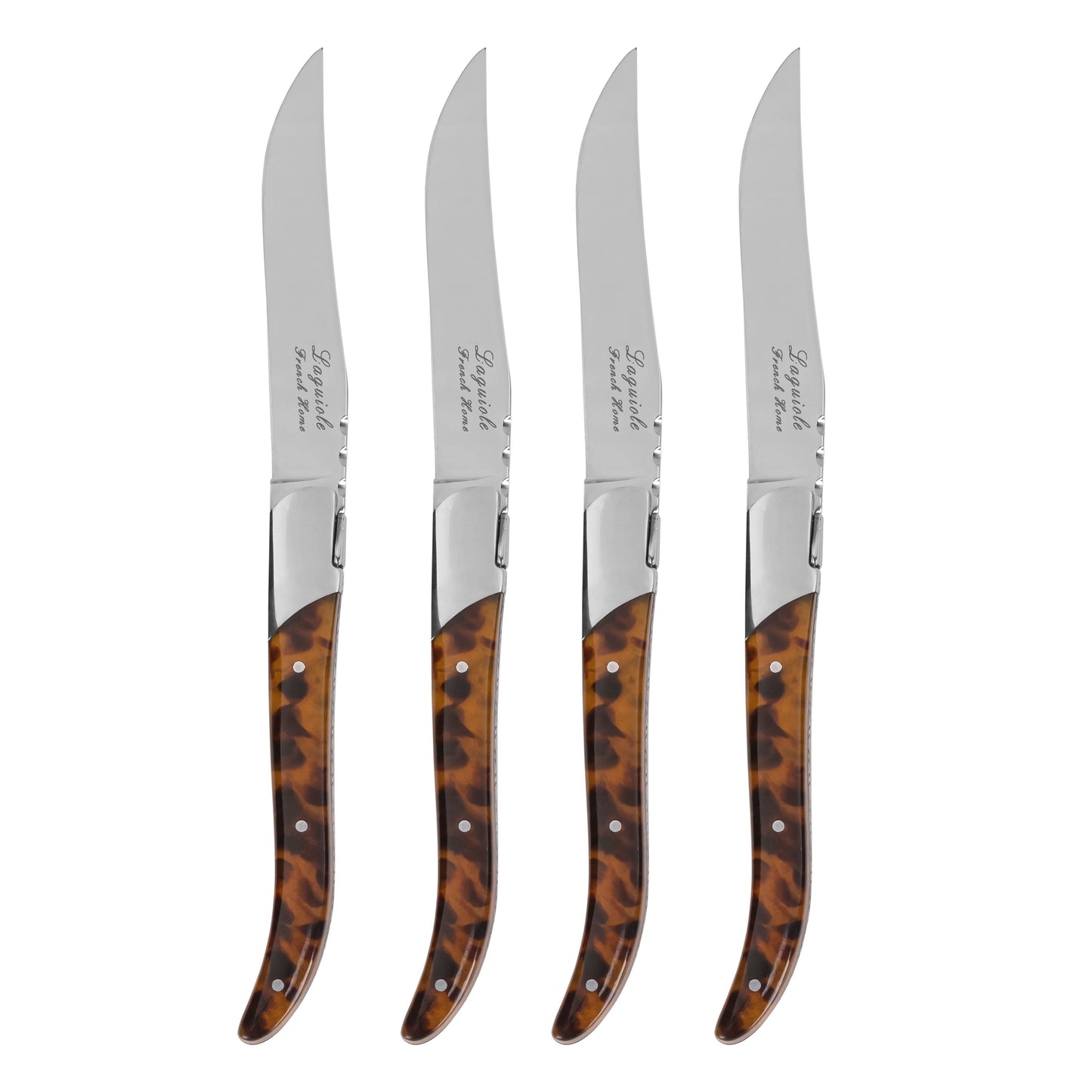 Tortoise Shell 4-Piece Steak Knife Set