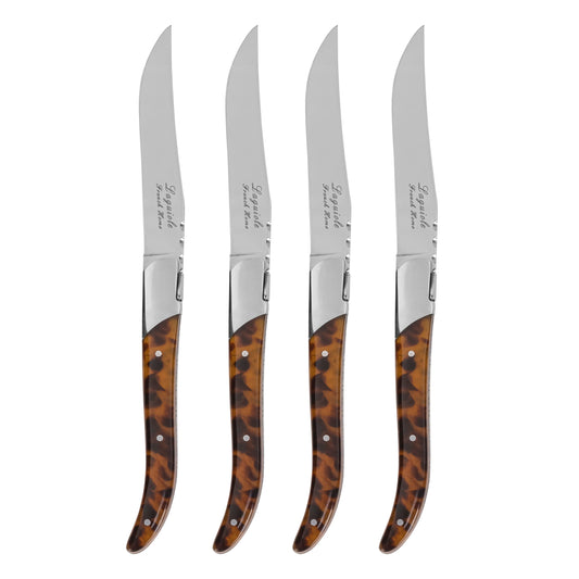 Tortoise Shell 4-Piece Steak Knife Set