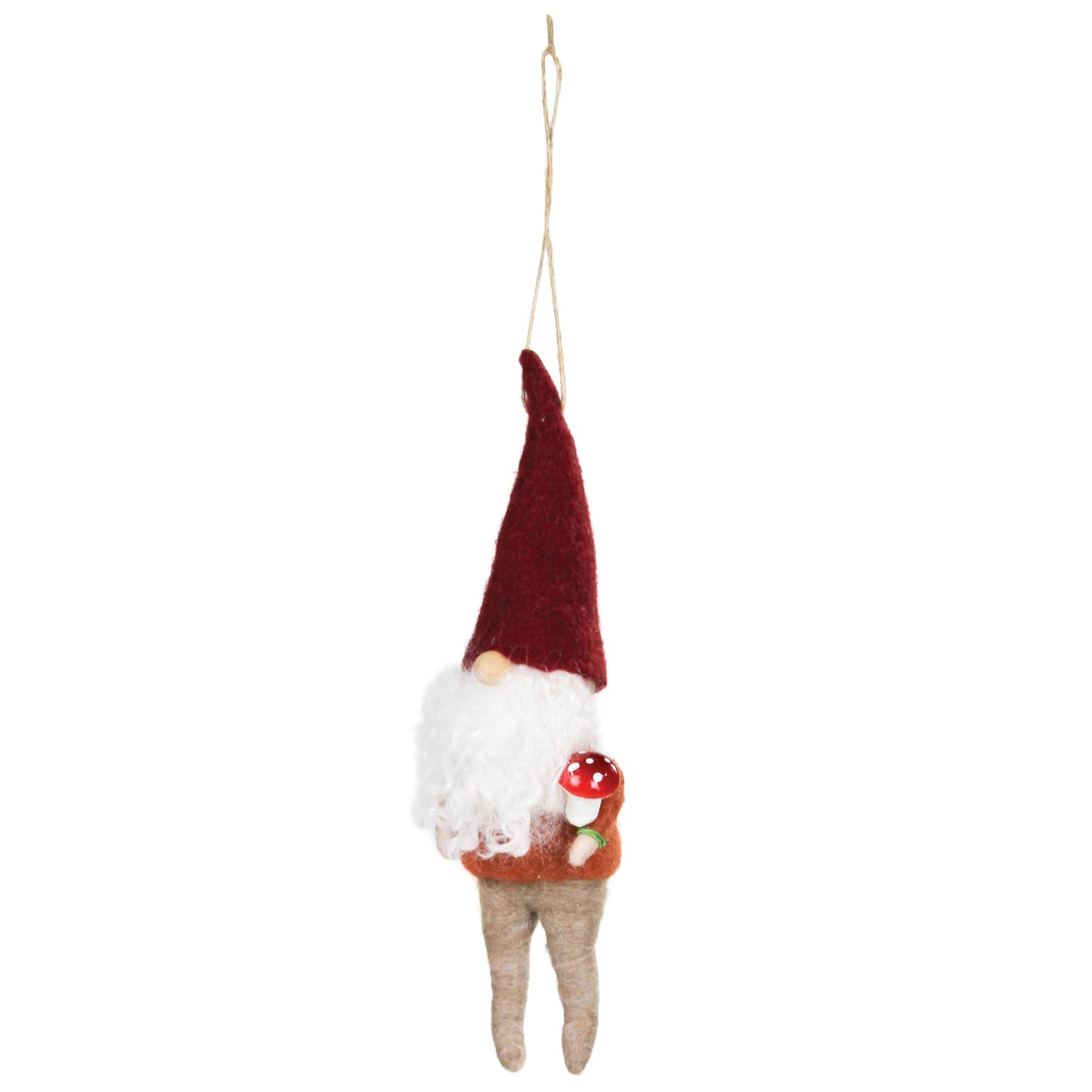 Felt Garden Gnome Ornaments - Set of 3