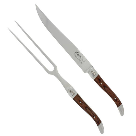Pakkawood Carving Knife and Fork Set
