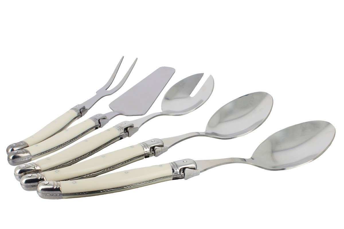 5 Piece Hostess Set - Faux Ivory
