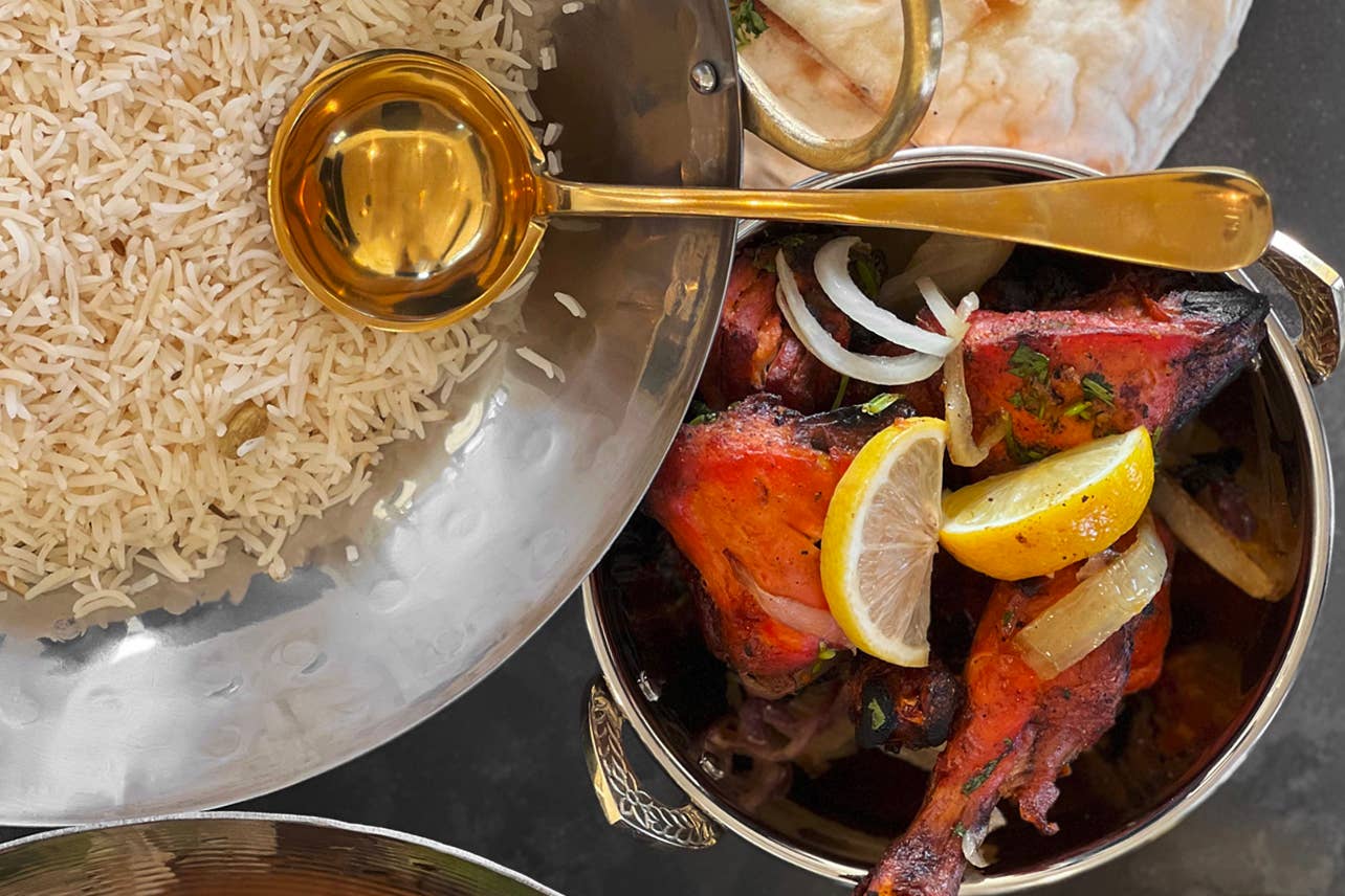 Punjabi Brass Serving Spoon: 12"