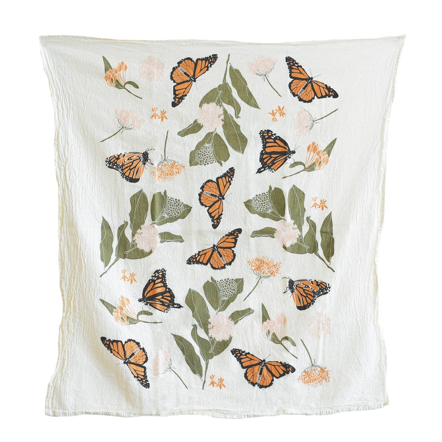 Monarchs + Milkweeds Kitchen Tea Towel