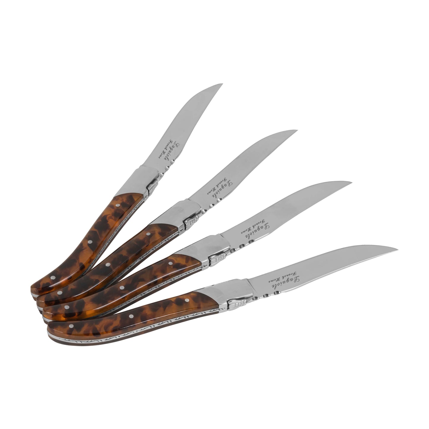 Tortoise Shell 4-Piece Steak Knife Set