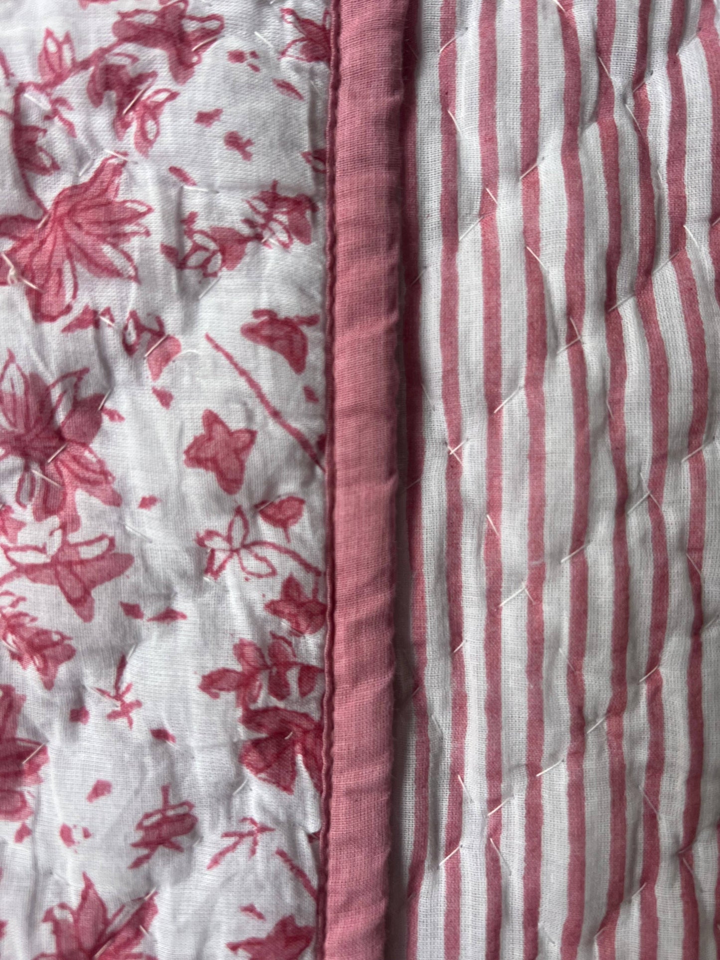 Reversible Baby Blanket in Dusty Rose
