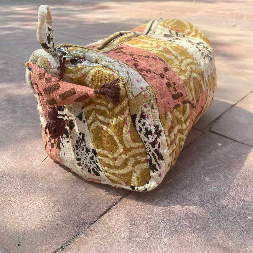 Zero Waste Cotton Large Toiletry Bag Travel Pouch - PATCH
