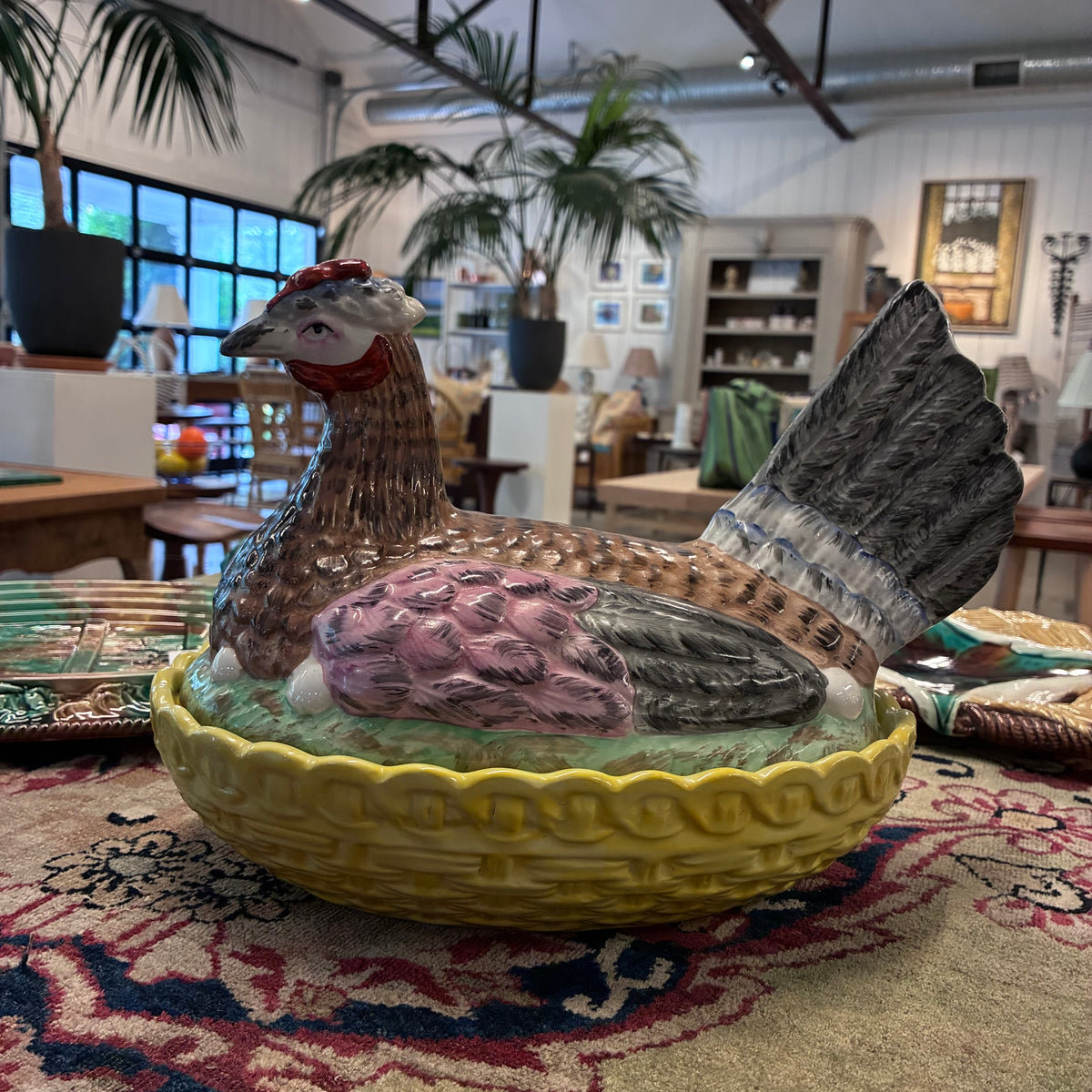 Rosy Brown English Pottery Nesting Hen Tureen II Pete Hathaway