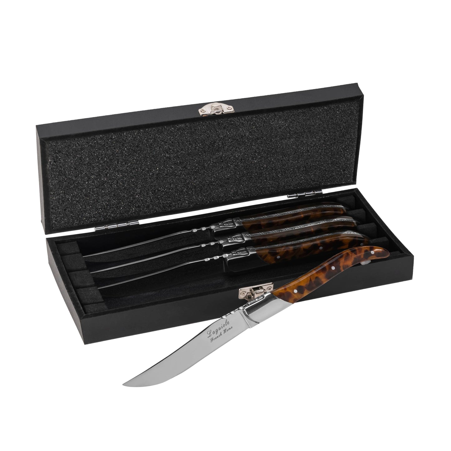 Tortoise Shell 4-Piece Steak Knife Set