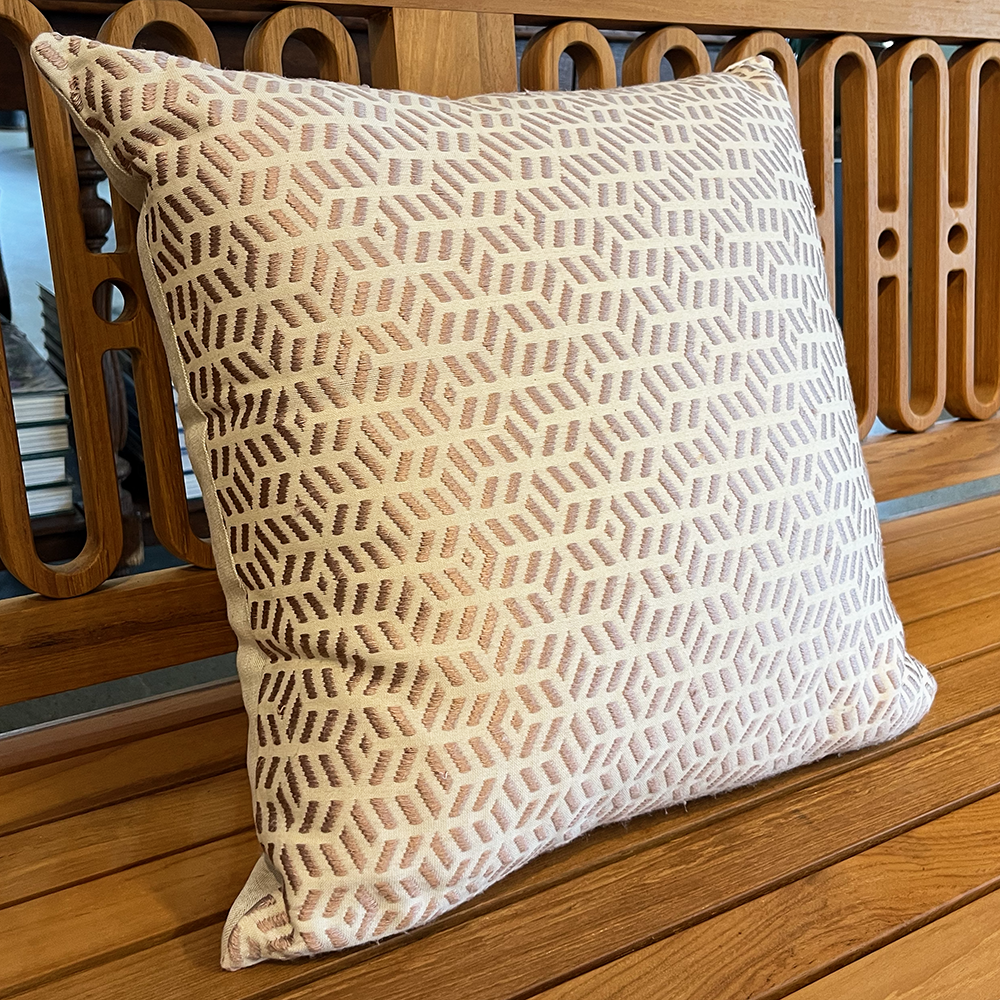 Geo Pattern Square Throw Pillow - Dusty Rose