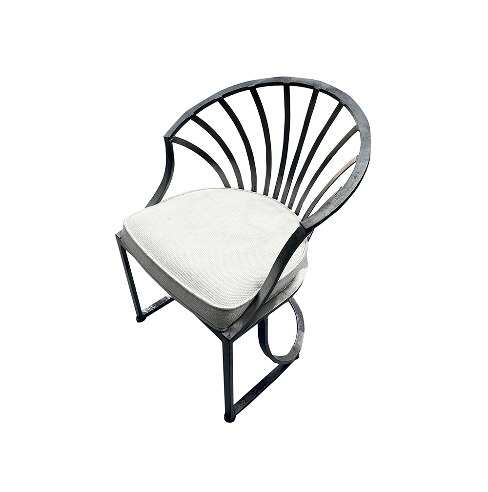 Art Deco-Style Chromed Steel Dining Chairs