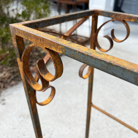 Hand-Forged Iron Flower Stand