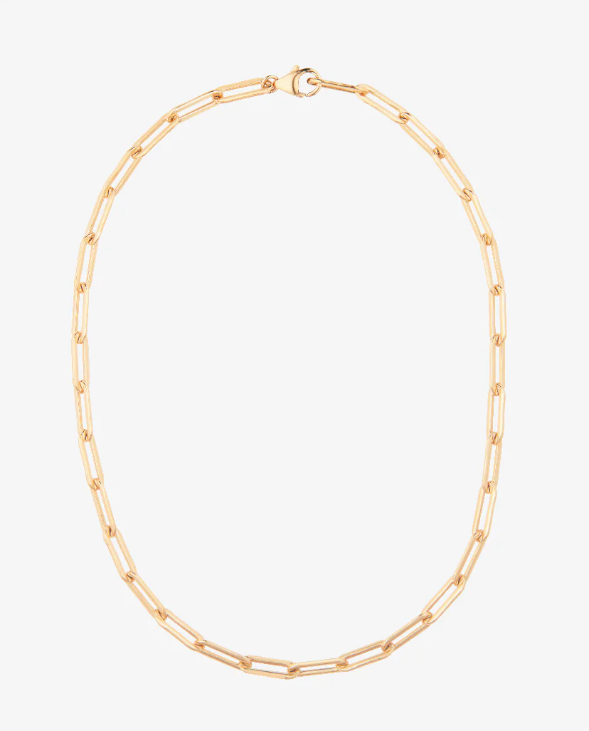 Bunny's Paperclip Chain with Baroque Pearl