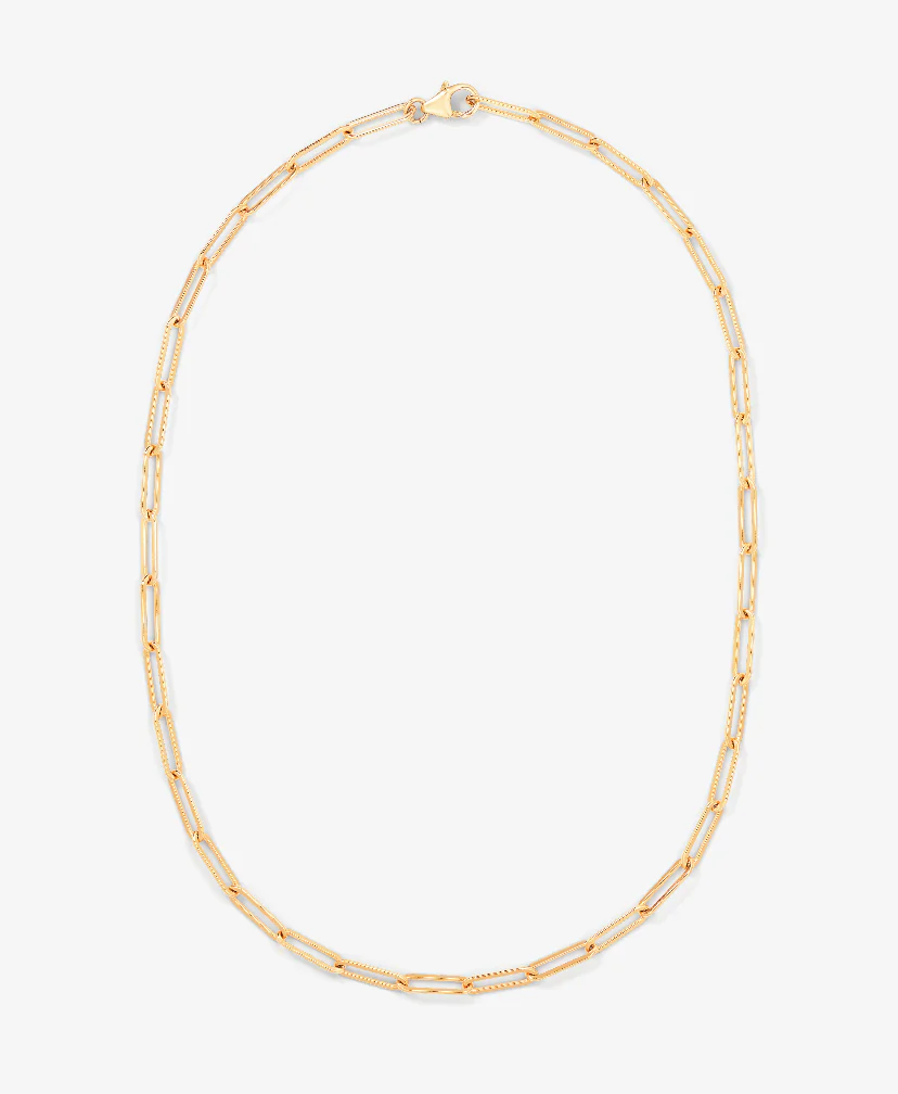 Bunny's Paperclip Chain with Baroque Pearl