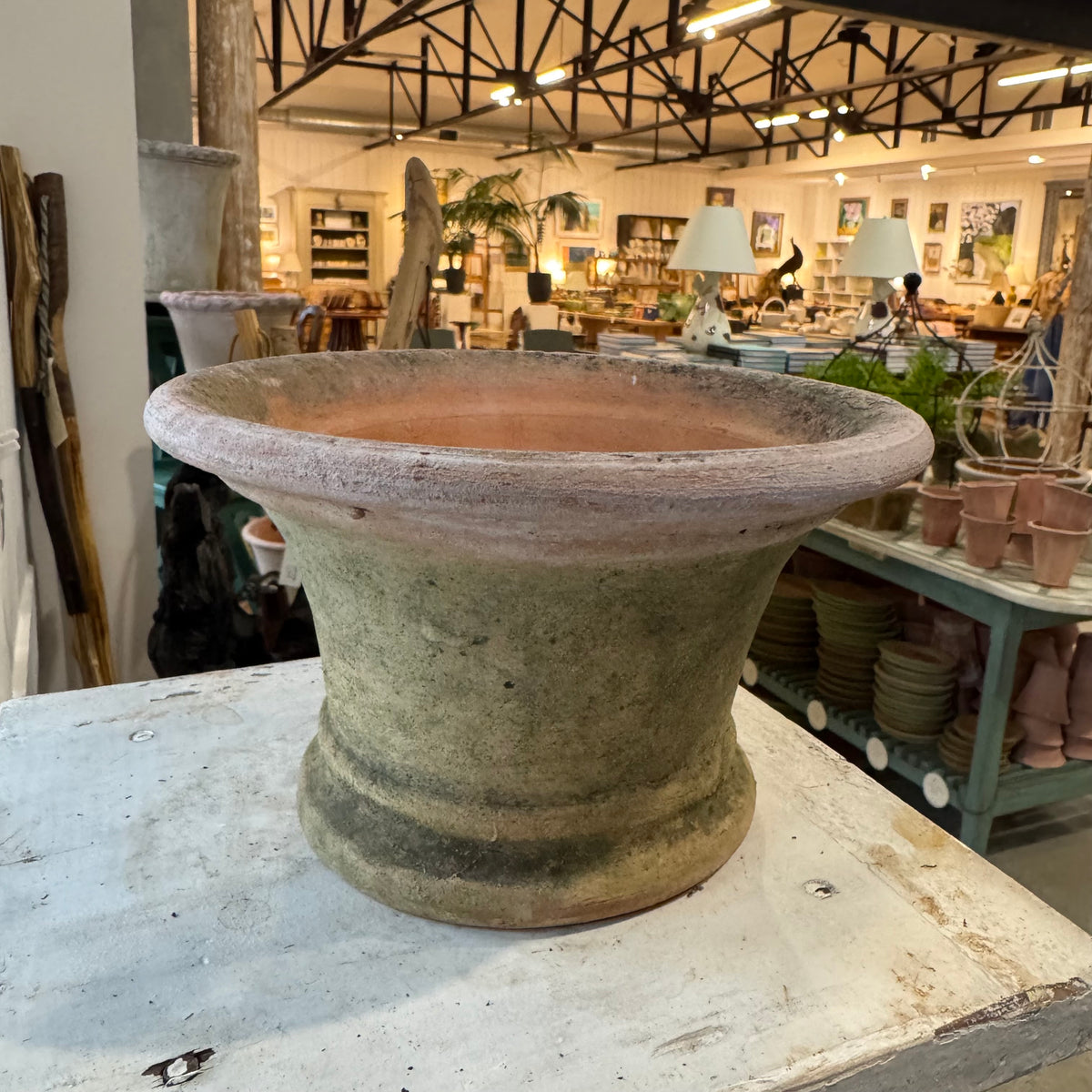 Dim Gray Moss Aged Rita Dear Planter Small Campo De Fiori