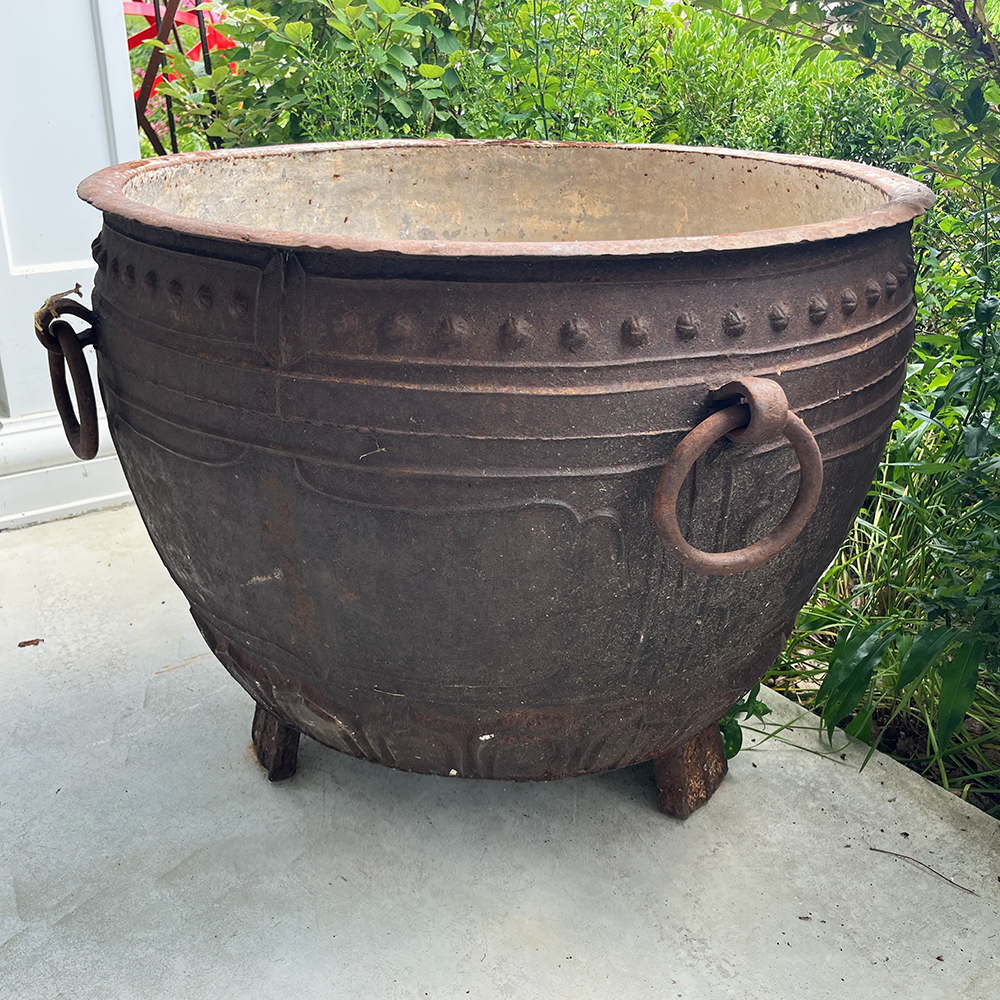18th Century Antique Chinese Cauldron Planter