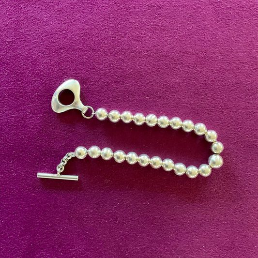 Boule & Bar Bracelet 7.5" in Sterling Silver