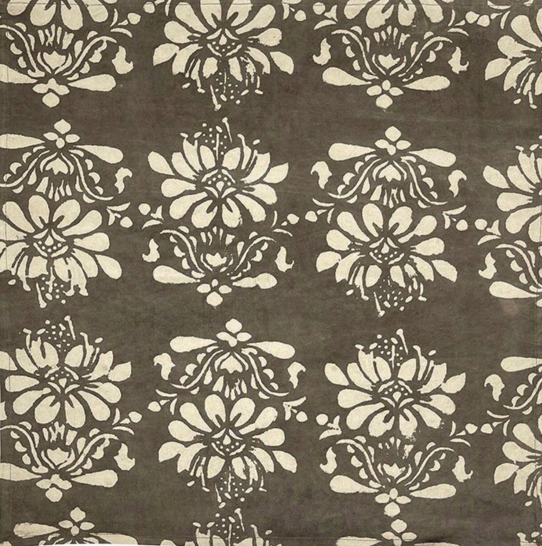 Thistle Kashish Hand Block Printed Napkins - Brown