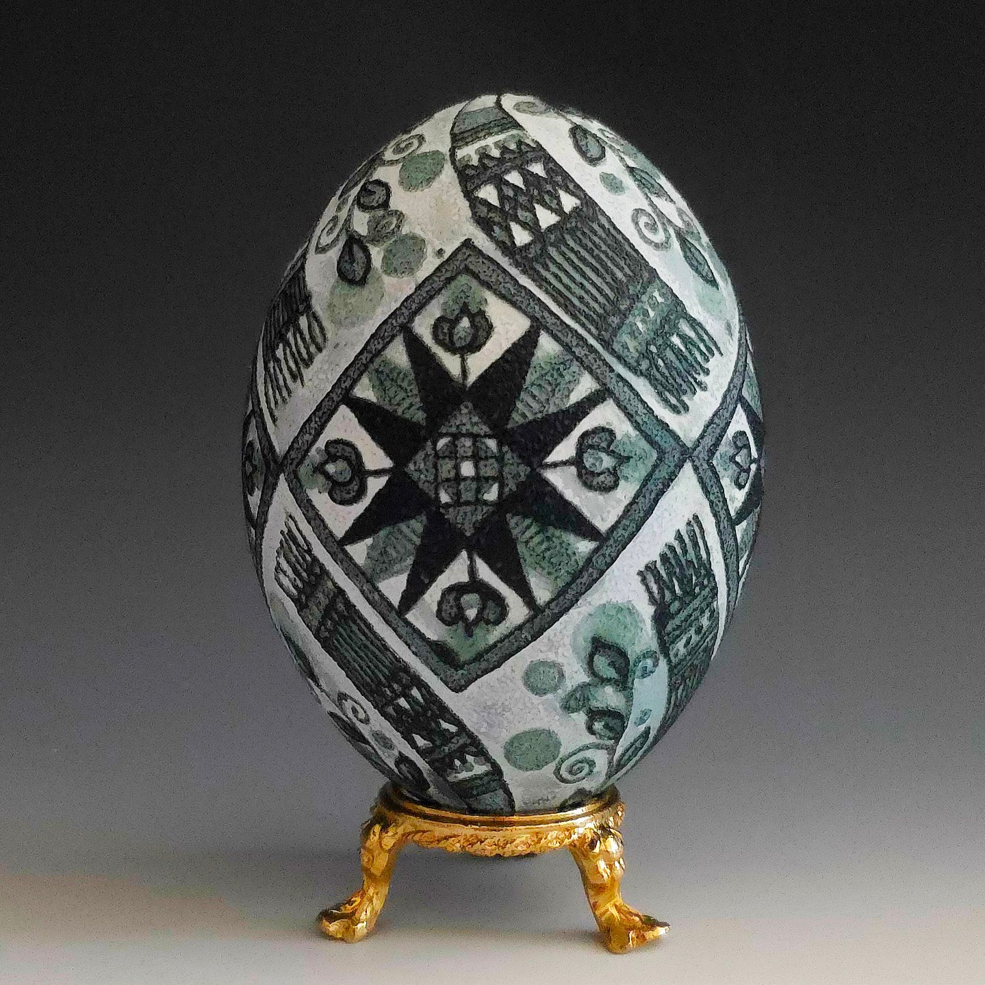"Fusion" Hand Painted Emu Egg