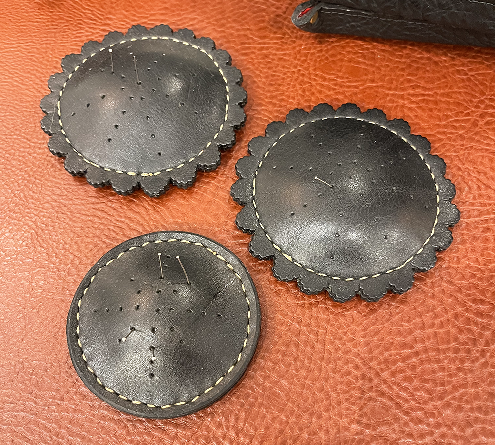 Handmade Leather Pin Cushion