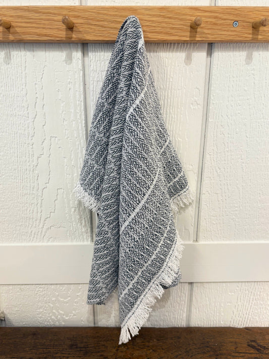 Handwoven Cotton Hand Towel in Grey