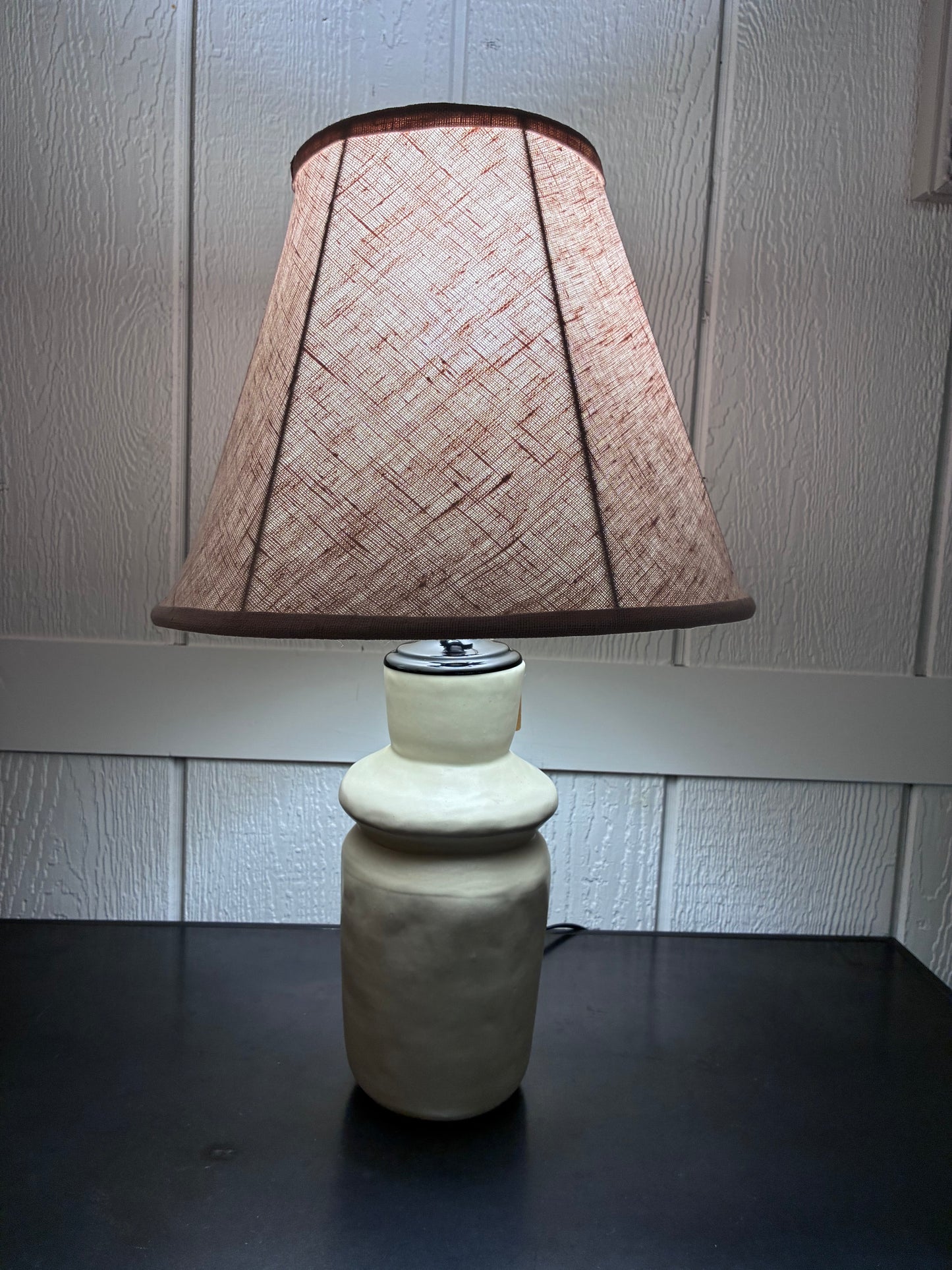 Dim Gray Hand Sewn French Linen Lampshade Maker's Aly