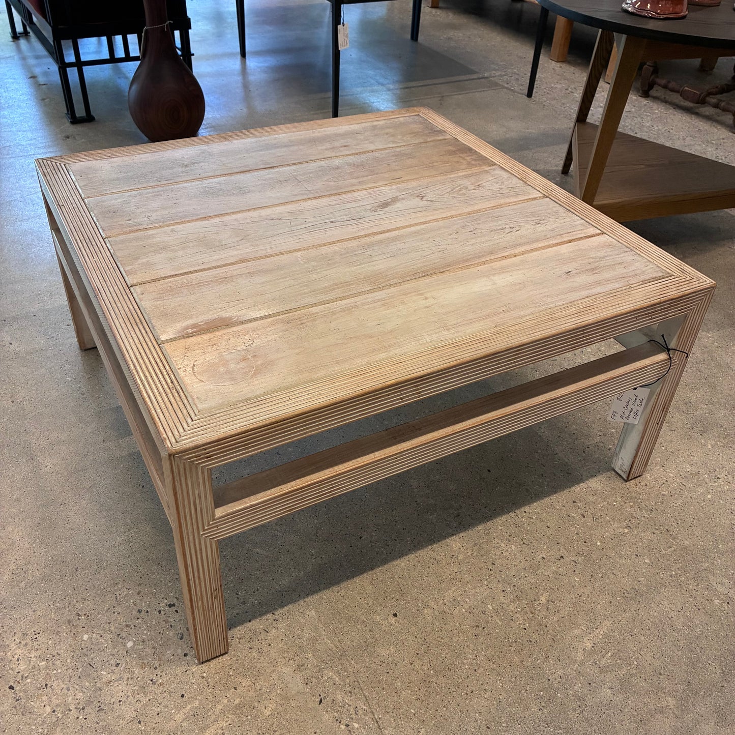 Rosy Brown Mid-Century Bleached-Wood Coffee Table Pete Hathaway