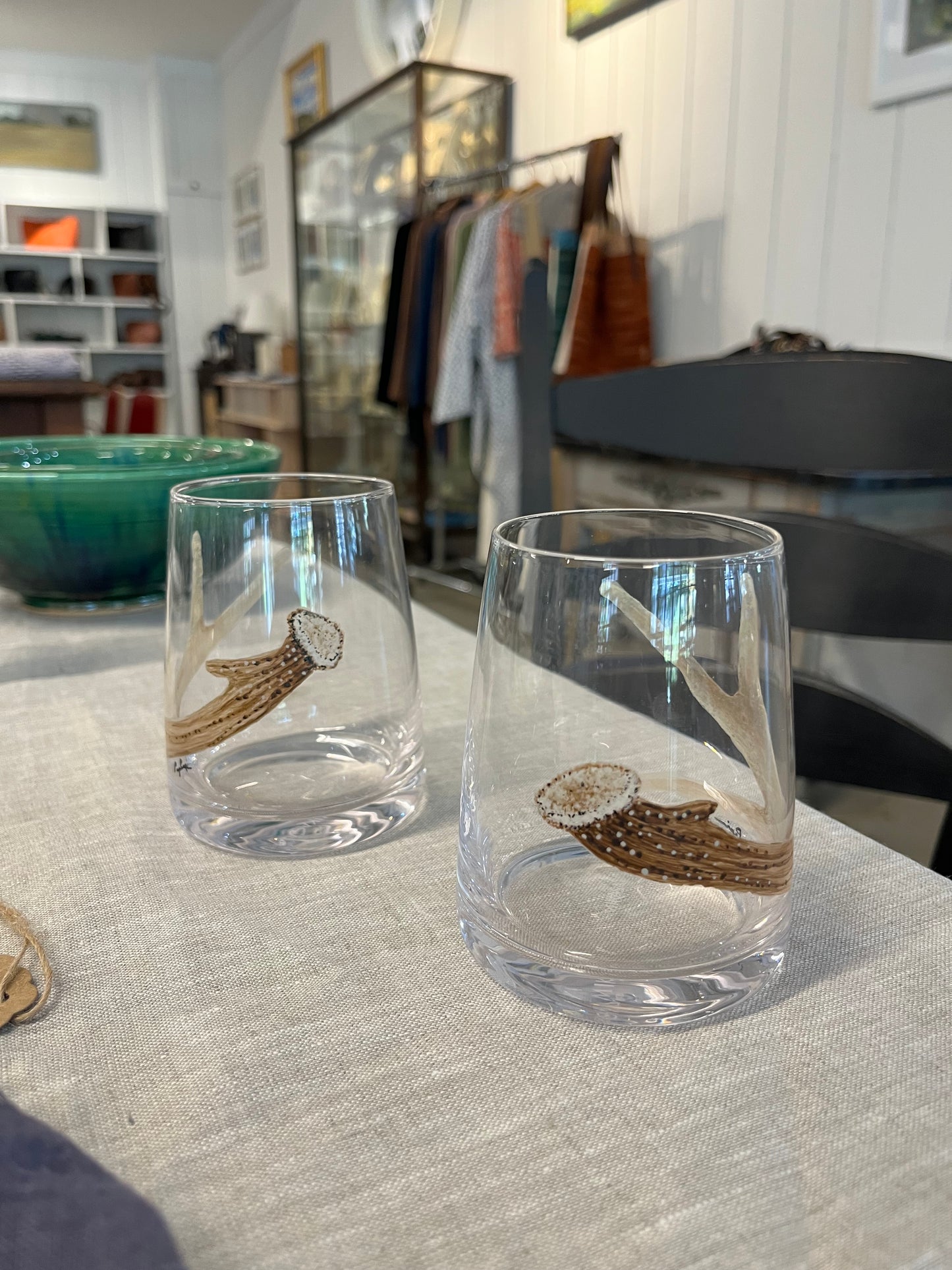Etched Jellyfish Glass