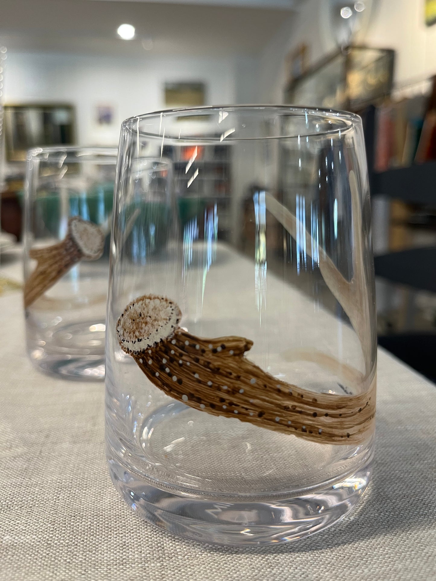 Etched Jellyfish Glass