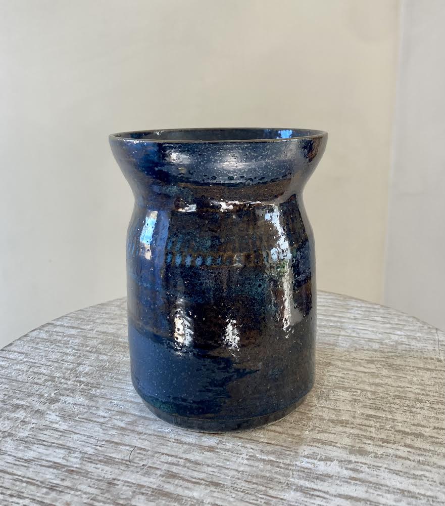 Claude Renaud Gloss Indigo Vase