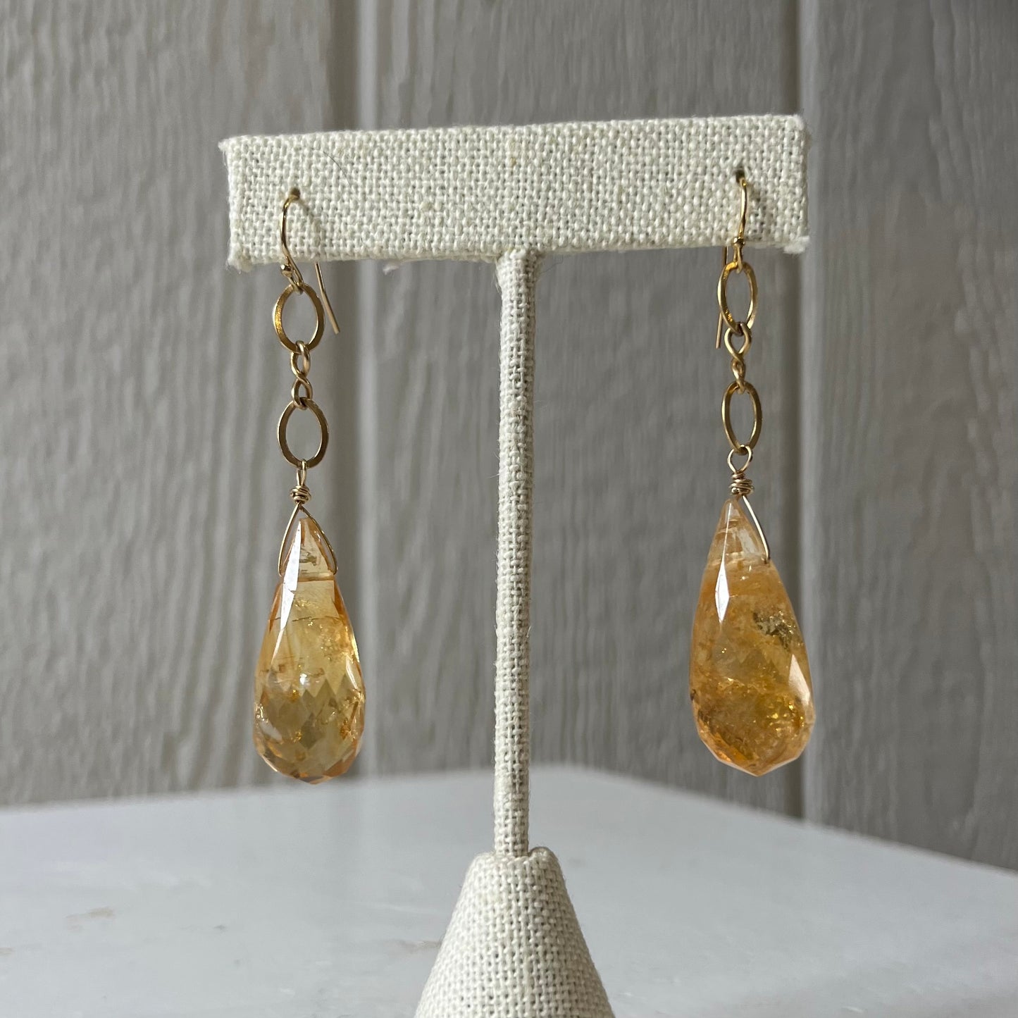 Citrine Teardrops