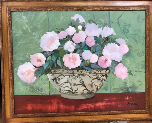 PEONIES IN A CHINESE BOWL, 2024