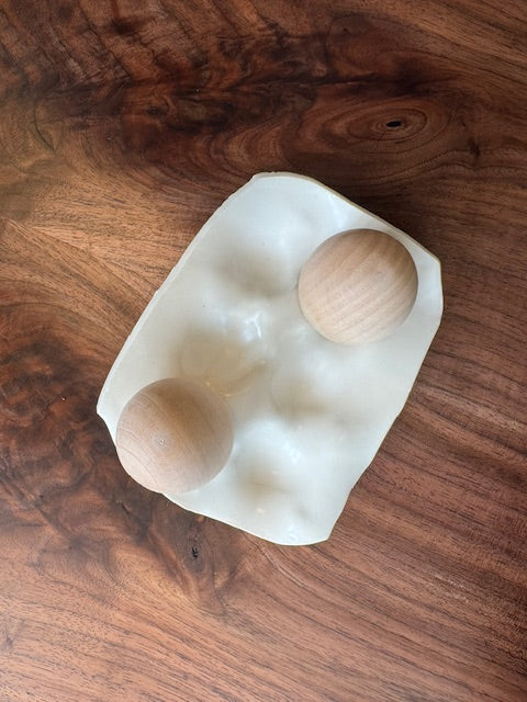 Handmade Egg Carton x 6 White
