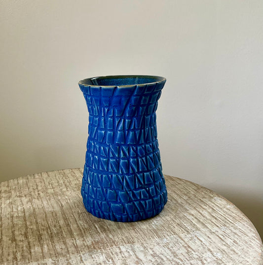 Claude Renaud Vivid Blue Textured Vase