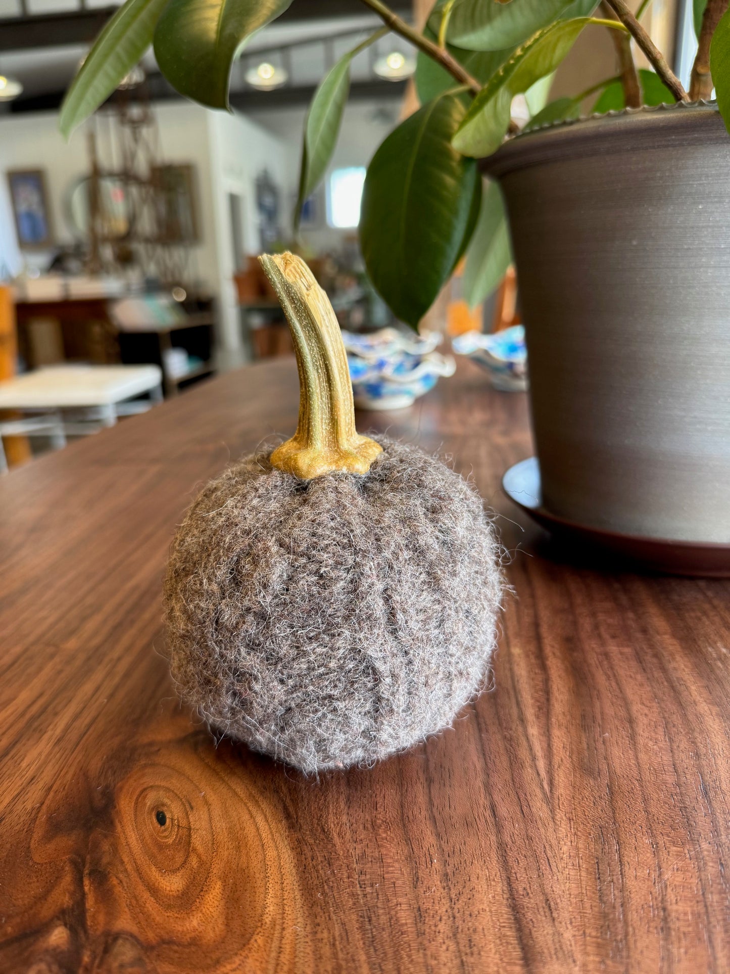 Handmade Wool Pumpkin - large