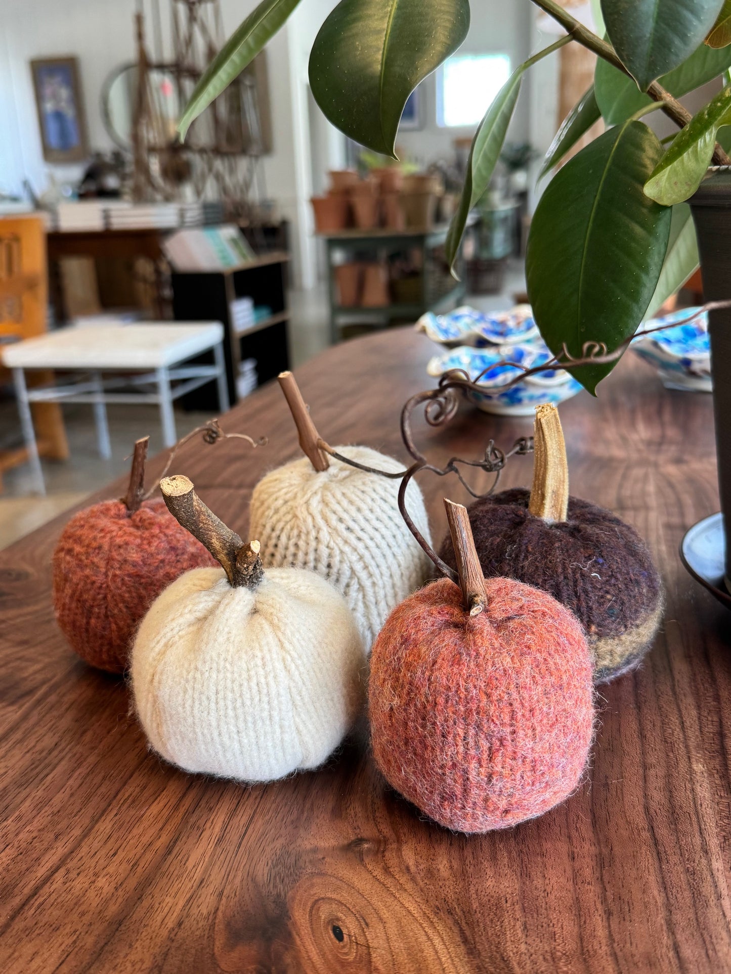 Handmade Wool Pumpkin - medium
