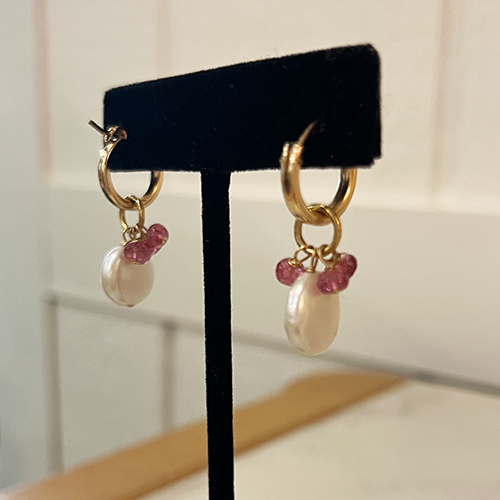 Mini Hoop Earrings with Charms