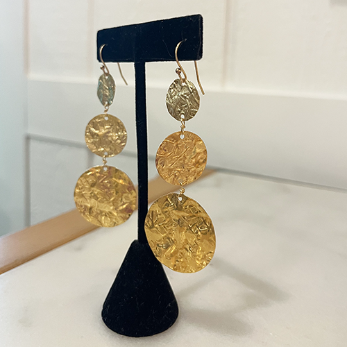 Hammered Gold Earrings