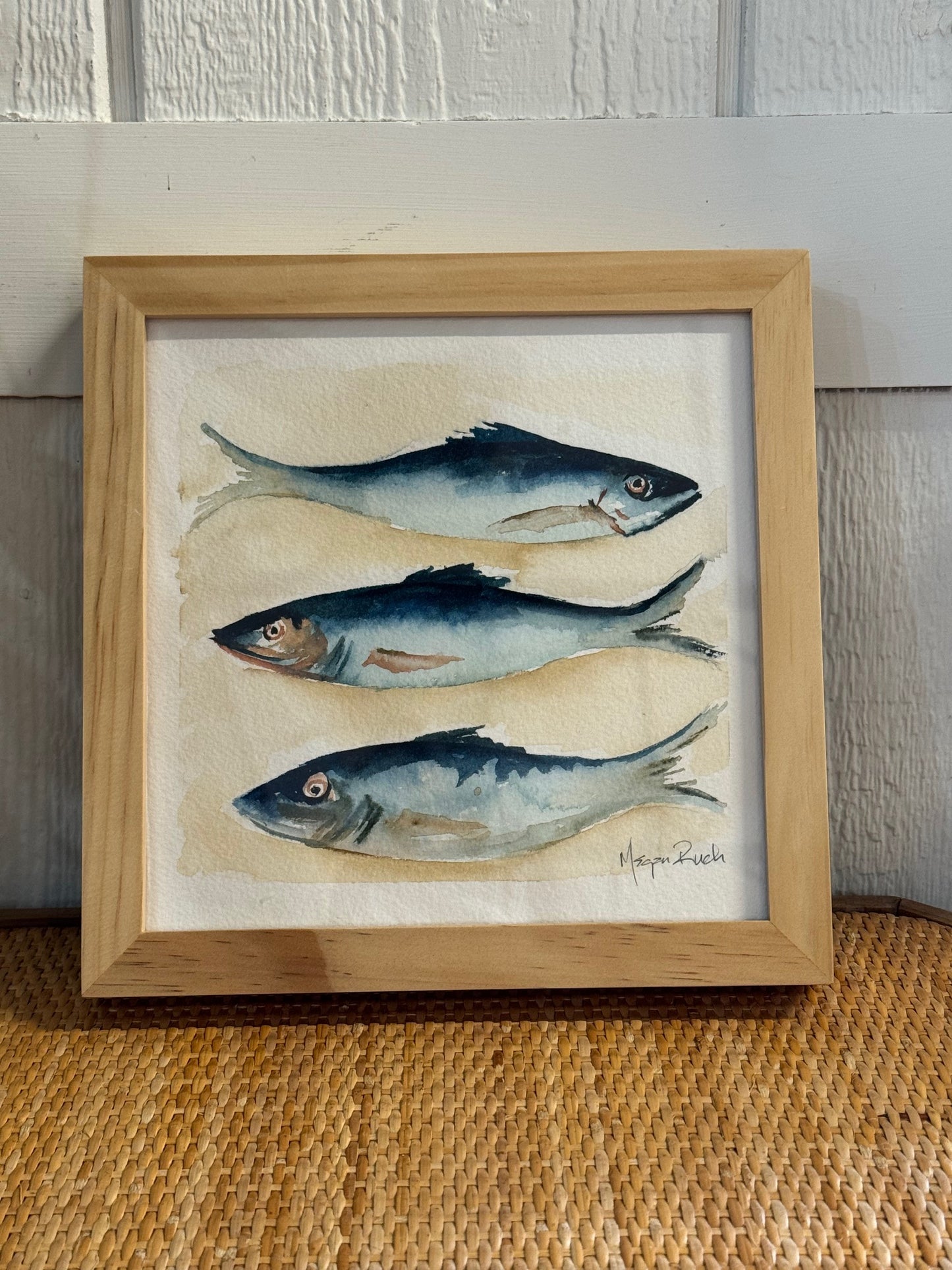 MEGAN RUCH FRAMED WATERCOLOR - FISH