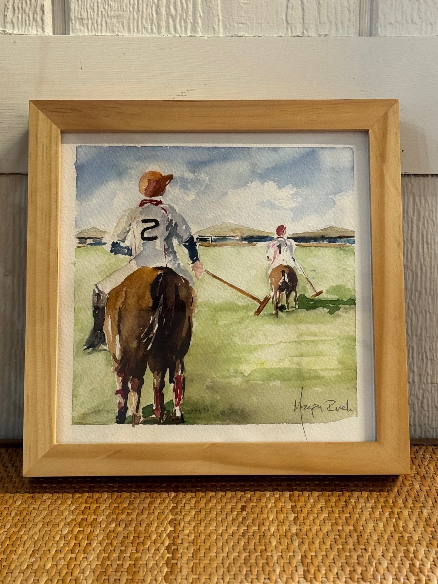 MEGAN RUCH FRAMED WATERCOLOR - POLO