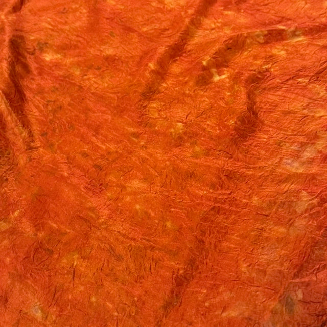 Botanically Dyed Silk Scarf - Orange