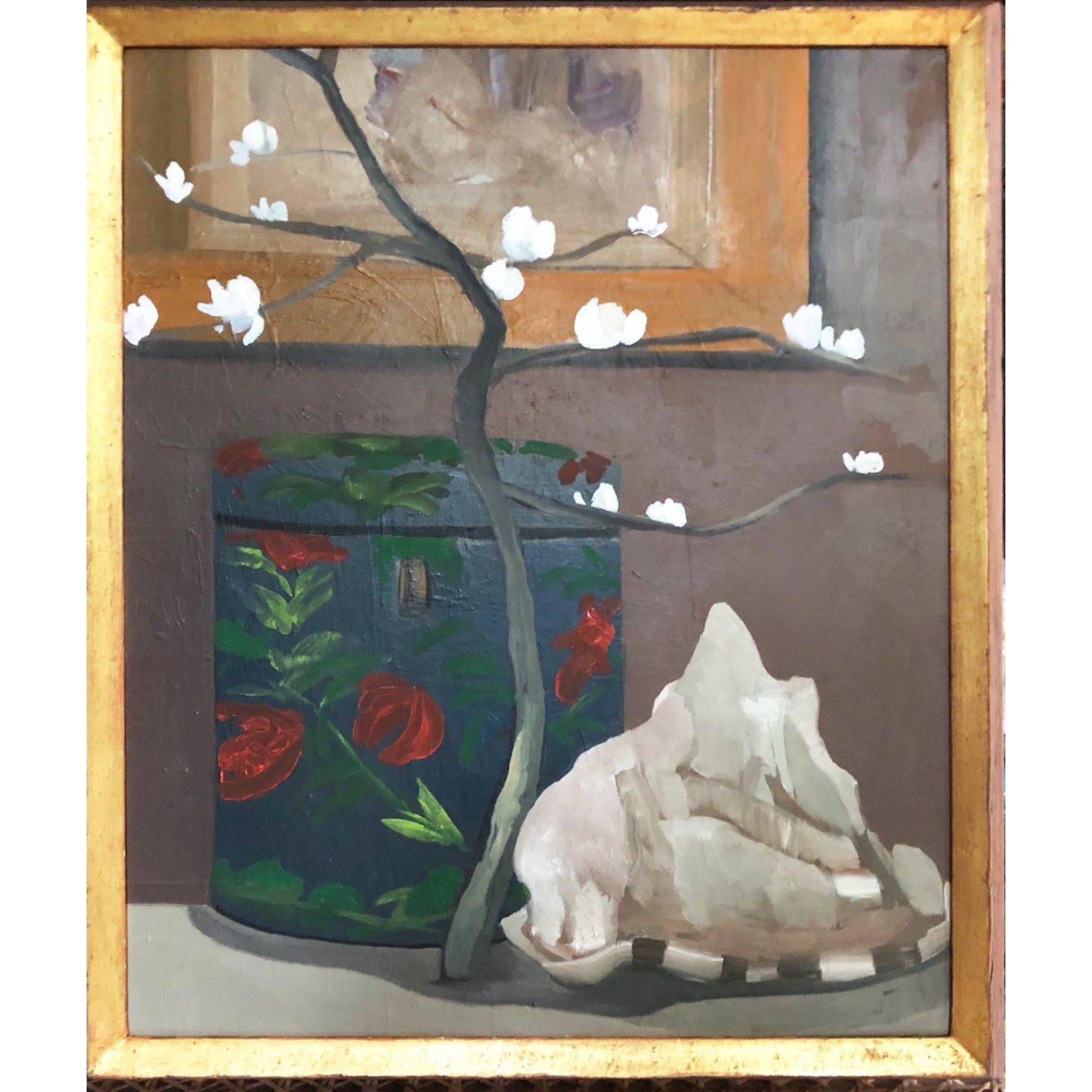 PAINTED TOLE BOX AND SHELL