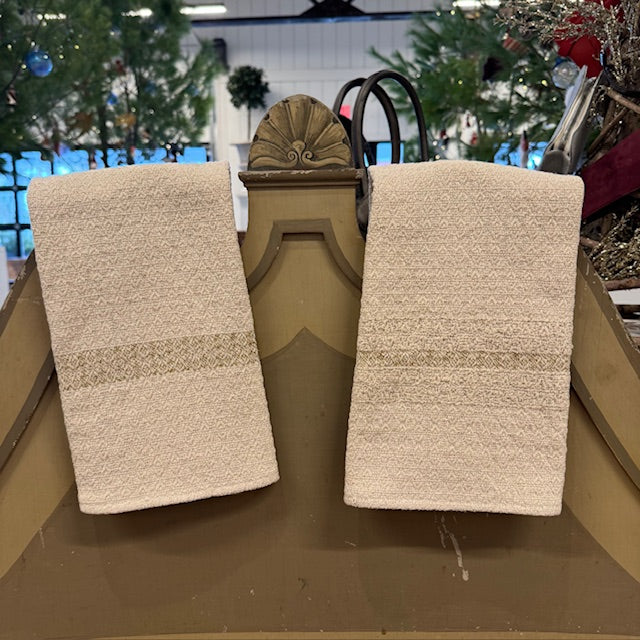 Festive Hand Towels Cream and Gold 100 Main — free download