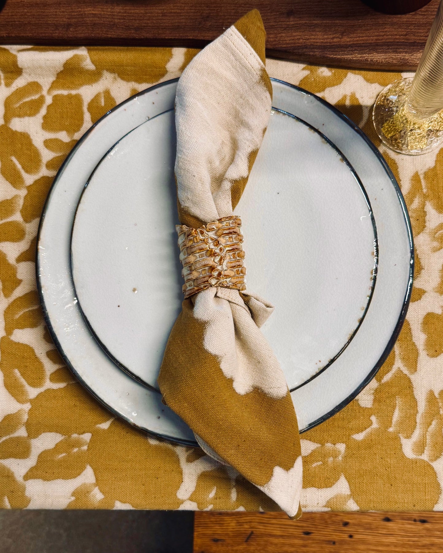 "The Basket" Handmade Ceramic Napkin Rings