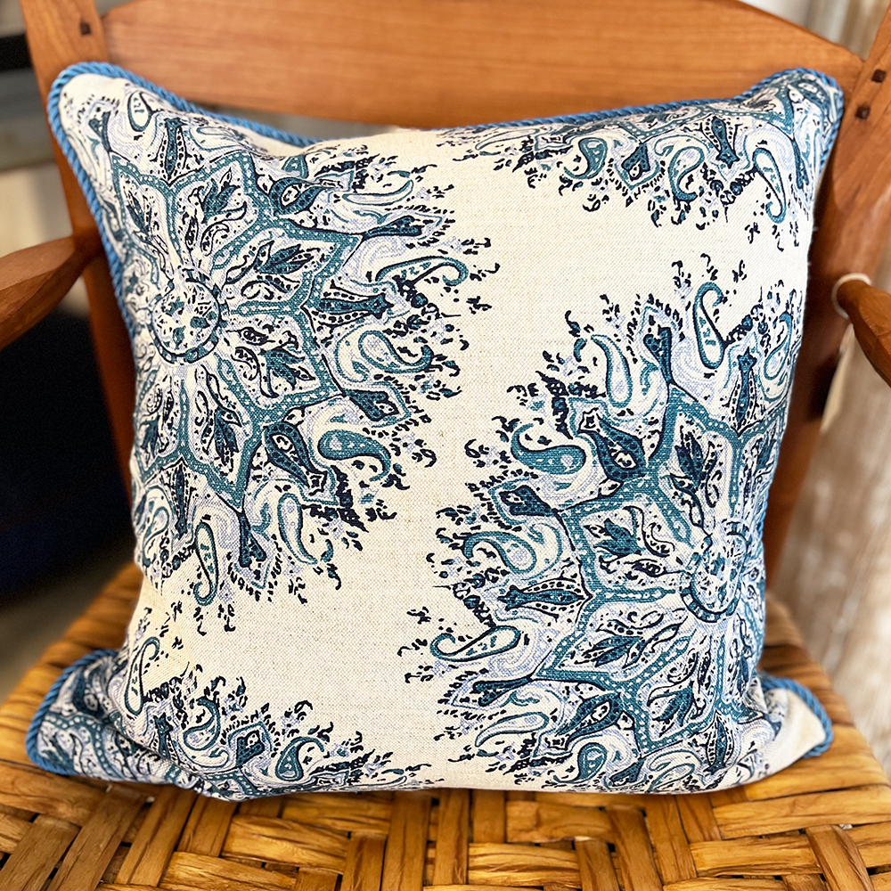 Upcycled John Robshaw Fabric Pillow
