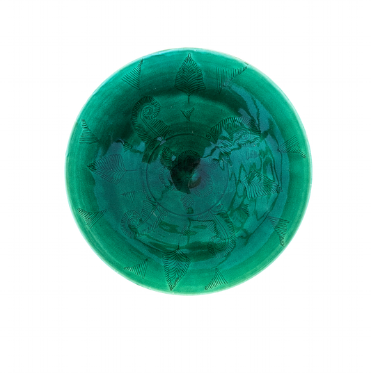 Etched Plate in Jade