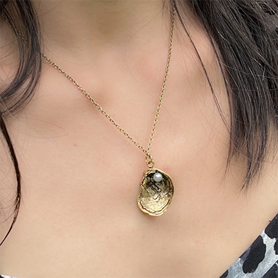 Oyster and Pearl Necklace
