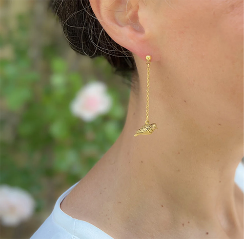 Peace Dove Dangle Earrings