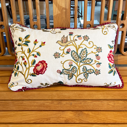 Embroidered William Morris Pillow